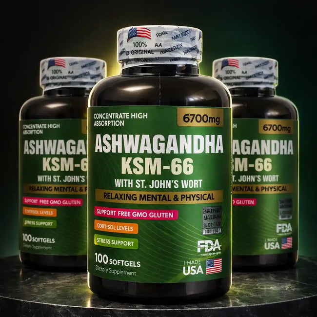 Fòrmula avanzada de Ashwagandha ksm66 + hierba de San Juan: PAGUE 2 LLEVE 3