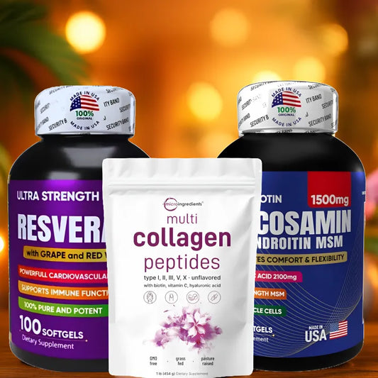 Resveratrol, Multi Colágeno y Glucosamina
